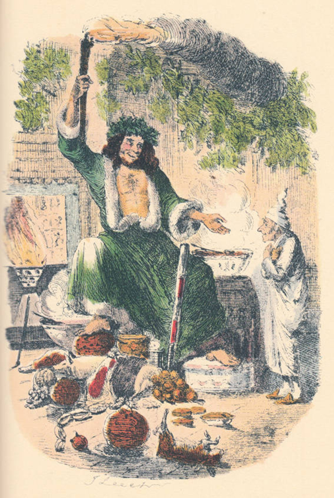 The Second of the Three Spirits, illustration by John Leech