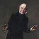 Painting of Mr. Micawber serving punch by Edward Sherard Kennedy (1873)
